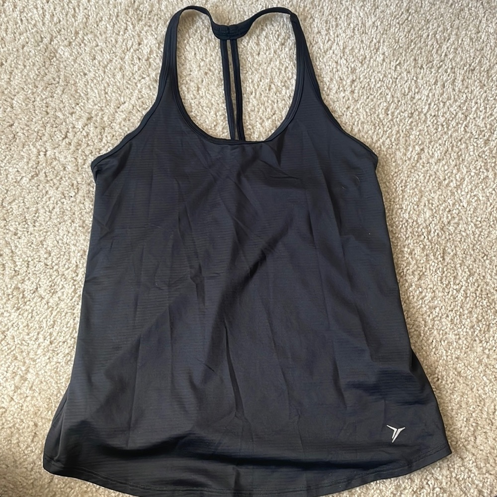 Black Racerback Athletic Tank